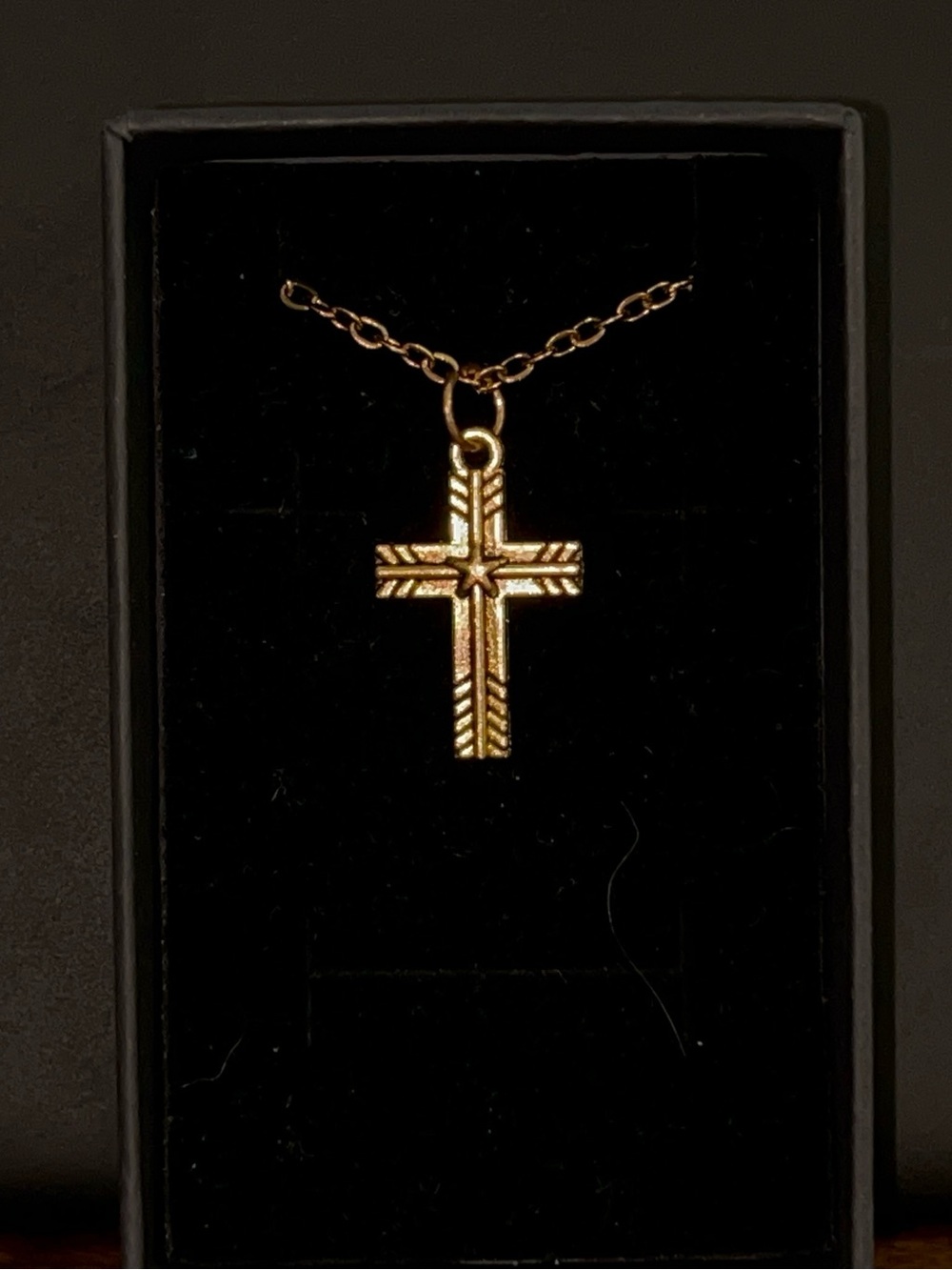 Gold Cross Pendant Necklace - Women's Jewelry